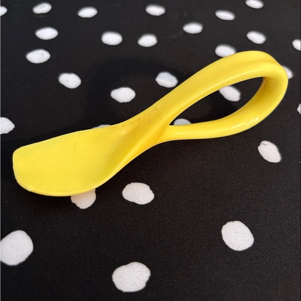 Vintage Chicco Plastic Curved Baby Spoon